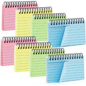 400 Pcs Premium Index Cards, 3 x 5 Inch Multicolor Learning Card, Double-sided Available Note Cards, Multicolor Paper Ring Index Card Note Taking Paper for Studying, School, Memory