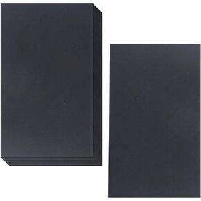 Bercoor 200 Pieces Blank 3 x 5 Inch Index Cards, Heavy Note Cards Study Cards for Office, School Learning, Black