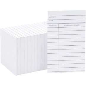 Library Checkout Cards, Due Date Note Cards for Record Keeping (3x5 in, 250 Pack)