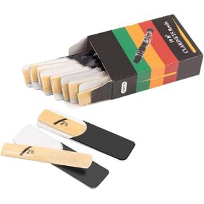 10Pcs Clarinet Reeds Set Bb Tone Strength 1.5/2.0/2.5/3.0/3.5/4.0 Wind Instrument Reed Clarinet for Easy of Play