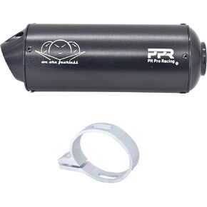 28mm Motorcycle Exhaust Muffler Tip Pipe Fits for 50cc 110 125cc 150cc 160cc Dirt Pit Bike ATV Quad 4 Wheeler Black