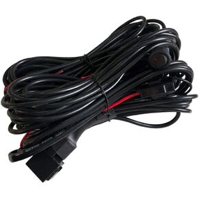 Ampper 4 Lead Wiring Harness for LED Rock Lights, LED Rock Light Pod Wiring Harness Kit with 2 Extension Wires, Relay, Fuse and Switch