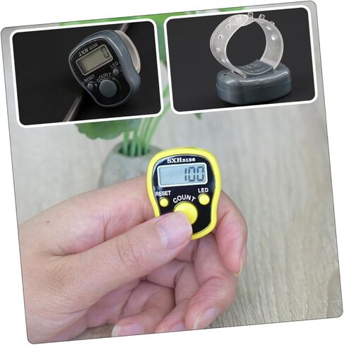 2pcs Finger Counter Digital Finger Supplies Mechanical Number Click Muslim Prayer Beads Plastic Rosary Digital Counter Tally Counter Ring Counters Electronic Finger Counters Tool,Random Color in Kuwait