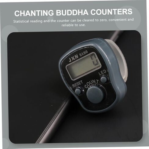 2pcs Finger Counter Digital Finger Supplies Mechanical Number Click Muslim Prayer Beads Plastic Rosary Digital Counter Tally Counter Ring Counters Electronic Finger Counters Tool,Random Color in Kuwait