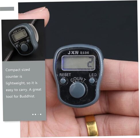 2pcs Finger Counter Digital Finger Supplies Mechanical Number Click Muslim Prayer Beads Plastic Rosary Digital Counter Tally Counter Ring Counters Electronic Finger Counters Tool,Random Color in Kuwait