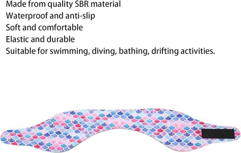 Waterproof Swimming Band, Powerful Hook SBR Material Swim Ear Band Good Elasticity for Swimming Lovers for Kids in Saudi Arabia