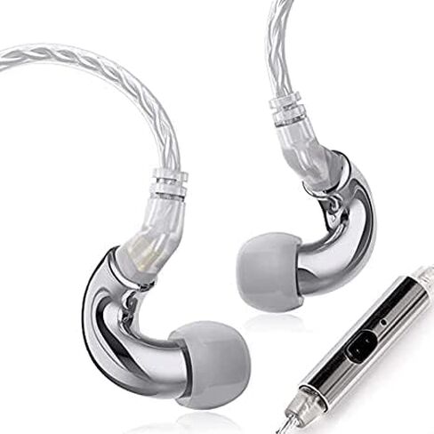 Keephifi IEM BLON BL-Mini Zinc Alloy تجويف، سماعات أذن غشائية خفيفة الوزن 6 مم مع كابل قابل للفصل 2Pin لسماعات HiFi Bass IEM للموسيقى والرياضات والفيديو (بدون ميكروفون، مسدس) in Saudi Arabia