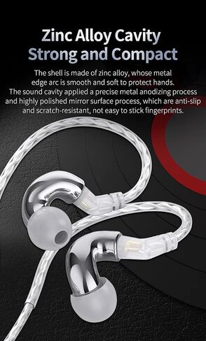 Keephifi IEM BLON BL-Mini Zinc Alloy تجويف، سماعات أذن غشائية خفيفة الوزن 6 مم مع كابل قابل للفصل 2Pin لسماعات HiFi Bass IEM للموسيقى والرياضات والفيديو (بدون ميكروفون، مسدس) in Saudi Arabia