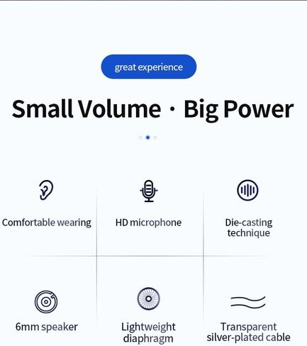 Keephifi IEM BLON BL-Mini Zinc Alloy تجويف، سماعات أذن غشائية خفيفة الوزن 6 مم مع كابل قابل للفصل 2Pin لسماعات HiFi Bass IEM للموسيقى والرياضات والفيديو (بدون ميكروفون، مسدس) in Saudi Arabia