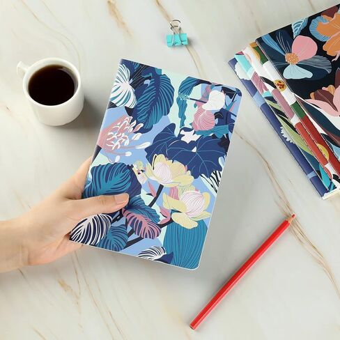 12 Pack Flower Design Dot Grid Notebook Journals Bulk for Traveler, Student and Office, Composition Subject Sketchbook Notebooks with Dotted Grid Paper, 80GSM, 30 Sheets,5.5x 8.3 inch, A5 Size in Kuwait