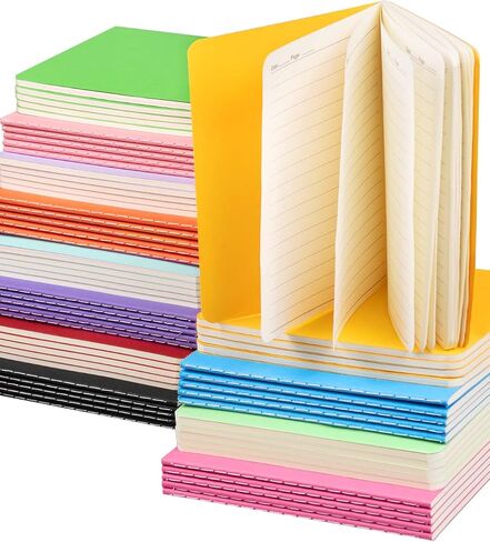 دفتر ملاحظات صغير الحجم 60 حزمة من دفتر يوميات الجيب الفارغ A6 (4.25 × 5.5 بوصة) دفاتر ملاحظات كرافت للأطفال والفصول الدراسية والمدرسة، 60 صفحة/30 ورقة لكل منها، يمكنك صنع ما يعجبك على دفتر الملاحظات in Kuwait
