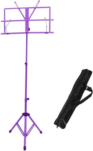 Brand New Lightweight Adjustable Folding Music Stand with Carrying Bag-Purple in Kuwait