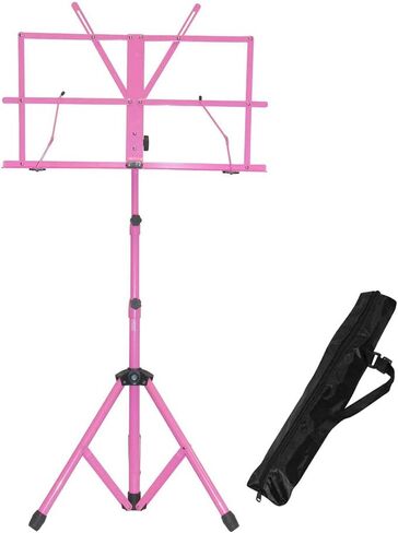Brand New Lightweight Adjustable Folding Music Stand with Carrying Bag-Purple in Kuwait