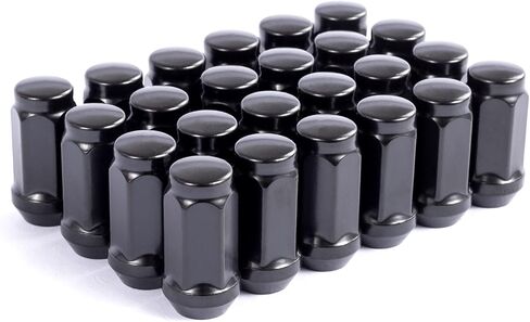 DCVAMOUS 24 قطعة 14x1.5 صواميل عروة سوداء 19 مم سداسية متوافقة مع عجلات Chevy GMC 6 Lug ما بعد البيع - M14x1.5 صواميل ممتدة 1.8 بوصة مقعد مخروطي طويل القامة لسييرا سيلفرادو 1500 سوبربان يوكون تاهو إسكاليد in Kuwait
