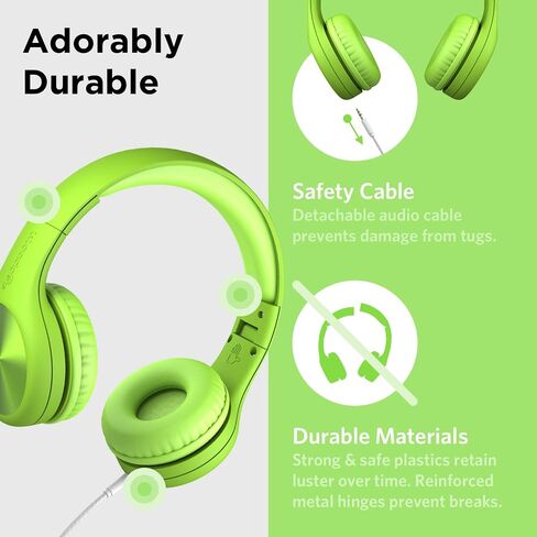 LilGadgets Connect+ Pro Wired Kids Headphones for School with Microphone, Volume Limiting & Noise Cancelling Over-Ear Headset with Cord, SharePort Technology & SoftTouch Padding, Black in Kuwait