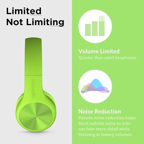 LilGadgets Connect+ Pro Wired Kids Headphones for School with Microphone, Volume Limiting & Noise Cancelling Over-Ear Headset with Cord, SharePort Technology & SoftTouch Padding, Black in Kuwait