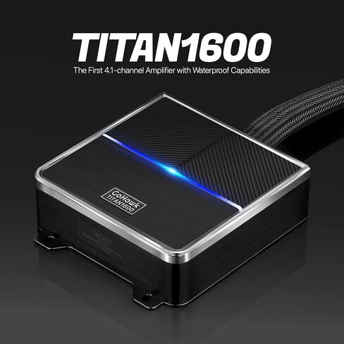 GoHawk TR4-Titan 1600W دراجة نارية بلوتوث 4 مكبرات صوت ستيريو 4.1 قناة نظام مضخم مقاوم للماء 4.25 بوصة كامل المدى حامل المقود مشغل موسيقى MP3 لـ Harley ATV UTV FM راديو USB كروم in Kuwait