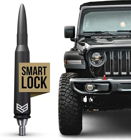 RONIN FACTORY - 50 Cal Bullet Antenna for Jeep Wrangler Gladiator Sahara Rubicon, Jeep Accessories, Replacement Radio Antenna, SmartLock (2007-2023 JK JL) in Kuwait