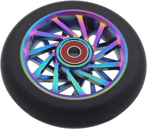aibiku 110mm Hollow Wheel - Bearings ABEC 11 Installed - Pro Stunt Scooter Wheel fit for Fuzion/Envy/MGP/Lucky TFOX/Vokul Pro Scooter Replacement Wheels in Saudi Arabia