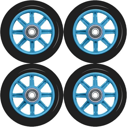 عجلات سكوتر FREEDARE مع محامل عجلات بديلة للسكوتر 100 مم 4 قطع (أزرق وأسود) in Kuwait