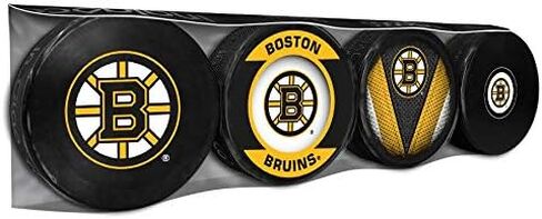 Bruins Officially Licensed 4-Pack Hockey Puck Collection in Saudi Arabia