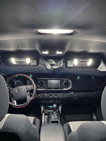 مجموعة إضاءة داخلية LED بيضاء لسيارة Toyota Tundra 2014 2015 2016 2017 2018 2019 2020 2021 حزمة لمبات LED داخلية فائقة السطوع 6000K + أضواء البضائع + أضواء لوحة الترخيص وأداة التثبيت in Kuwait