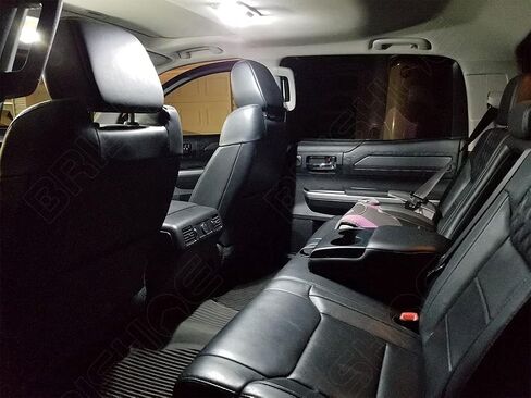 مجموعة إضاءة داخلية LED بيضاء لسيارة Toyota Tundra 2014 2015 2016 2017 2018 2019 2020 2021 حزمة لمبات LED داخلية فائقة السطوع 6000K + أضواء البضائع + أضواء لوحة الترخيص وأداة التثبيت in Kuwait