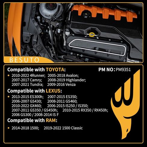 محرك منفاخ سخان HVAC متوافق مع مركبات 17-98 Toy/LEX/Ram، 4Runner Avalon Camry Highlander Tundra Venza | ES300h ES350 GS430 GS460 GS350 RX350 | 1500 (كلاسيكي)، يحل محل PM9351 in Kuwait