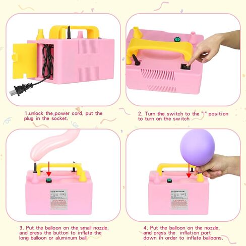 Balloon Pump Electric Portable All-Purpose Double Nozzle, 110v 600w Balloon Inflator Pump for Party Decorations, Quick Balloon FillingGifts: Two Bundling Tools in Saudi Arabia