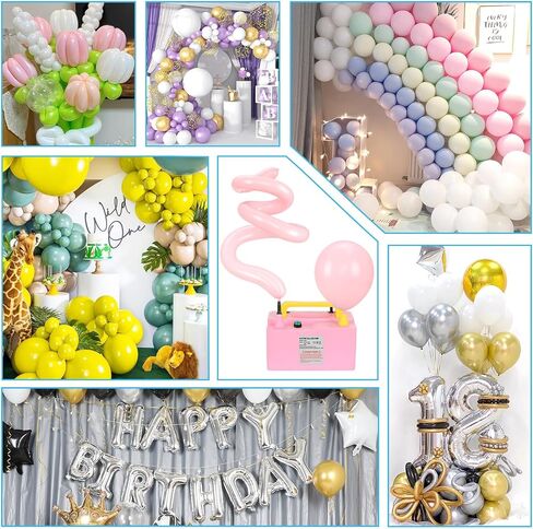 Balloon Pump Electric Portable All-Purpose Double Nozzle, 110v 600w Balloon Inflator Pump for Party Decorations, Quick Balloon FillingGifts: Two Bundling Tools in Saudi Arabia