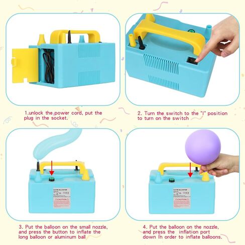Balloon Pump Electric Portable All-Purpose Double Nozzle, 110v 600w Balloon Inflator Pump for Party Decorations, Quick Balloon FillingGifts: Two Bundling Tools in Saudi Arabia