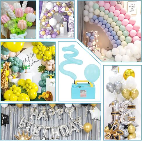 Balloon Pump Electric Portable All-Purpose Double Nozzle, 110v 600w Balloon Inflator Pump for Party Decorations, Quick Balloon FillingGifts: Two Bundling Tools in Saudi Arabia