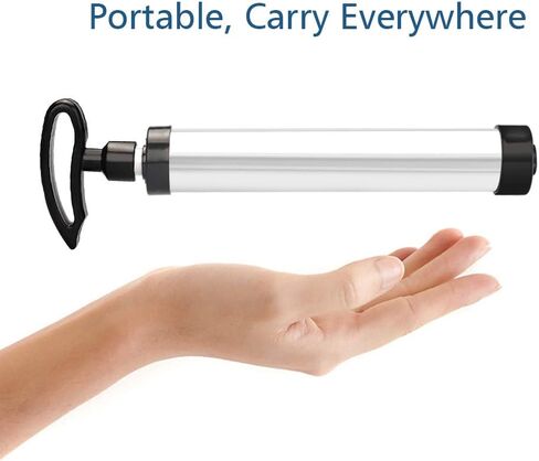 مضخة كروية من سبائك الألومنيوم المطورة، منفاخ هواء رياضي فعال محمول مع إبر وفوهات وخرطوم تمديد لكرة السلة وكرة القدم وكرة القدم والكرة الطائرة وكرة اليوغا وحمام السباحة والبالونات الدائرية العائمة in Kuwait