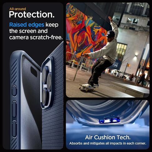 Spigen Liquid Air Designed for iPhone 15 Pro Case (2023) [Military-Grade Protection] - Abyss Green in Saudi Arabia