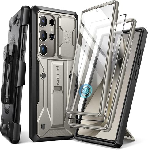 TONGATE for Samsung Galaxy S24 Ultra Case, [with Privacy Screen Protector & Slide Camera Cover] [2 Front Frames] Military Grade Shockproof S24 Ultra Phone Case with Stand & Belt-Clip, Black Privacy in Saudi Arabia