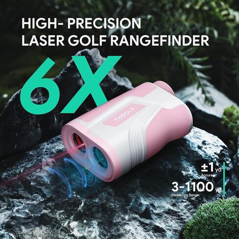 محدد مدى الجولف مع منحدر، THGOLF 1000 ياردة USB C قابل لإعادة الشحن مع اكتساب العلم، اهتزاز النبض ونظام التركيز السريع، تكبير 6X، دقة ±1 ياردة in Kuwait