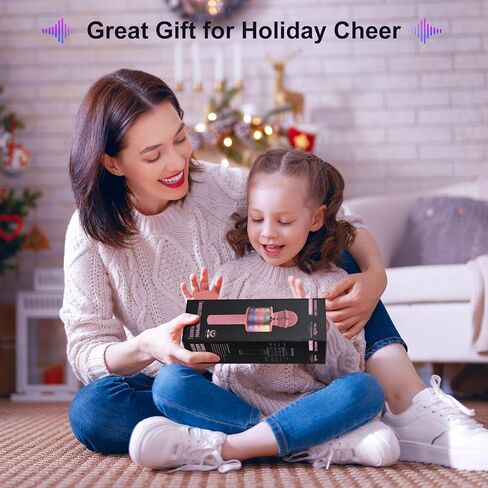 Karaoke Machine for Kids: Wireless Bluetooth Karaoke Microphone for Adults, Portable Handheld Karaoke Machine for Birthday Party - Kids Microphone for Singing(Black-3) in Saudi Arabia