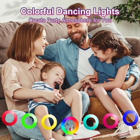 آلة كاريوكي صغيرة للأطفال من سن 4 إلى 12 عامًا مع 2 ميكروفون لاسلكي وأضواء ديسكو LED لحفلات المنزل، هدايا عيد ميلاد لـ 5 6 7 8 9 10 11 عامًا من المراهقين والبنات (أزرق) in Kuwait