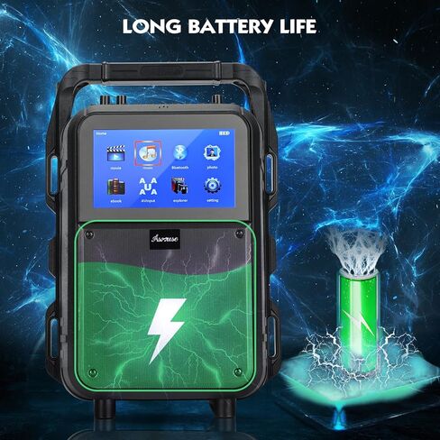 جهاز Asmuse Karaoke، مكبر صوت بلوتوث بنظام PA مع 2 ميكروفونات لاسلكية، نظام كاريوكي محمول مع شاشة عرض كلمات للمنزل، والحفلات، والخارج in Kuwait