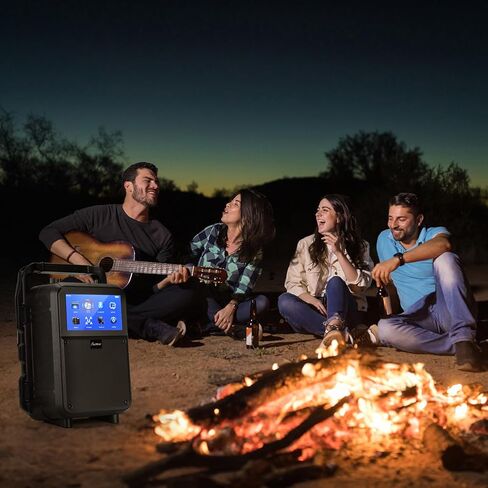 جهاز Asmuse Karaoke، مكبر صوت بلوتوث بنظام PA مع 2 ميكروفونات لاسلكية، نظام كاريوكي محمول مع شاشة عرض كلمات للمنزل، والحفلات، والخارج in Kuwait