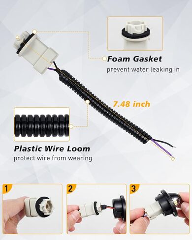 مصابيح LED للوحة الترخيص مع مقابس لتسخير الأسلاك متوافقة مع Ford F150 F250 F350 Ranger Excursion Explorer Expedition in Kuwait