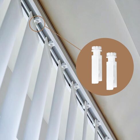 Vertical Blind Stem Replacement Vertical Window Blind Stem for Vanes Carrier Vertical Blind Insert White Stem for Vanes Carrier Vertical Window Blind Carrier Stem Curtain Accessories (12Pcs) in Saudi Arabia