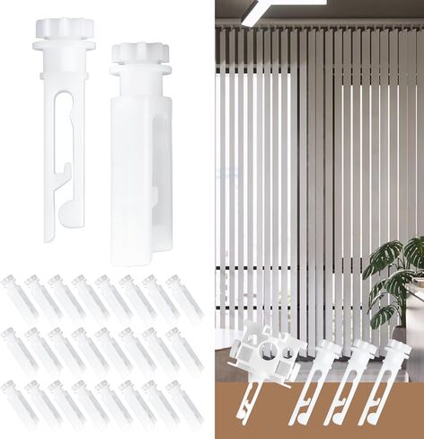 Vertical Blind Stem Replacement Vertical Window Blind Stem for Vanes Carrier Vertical Blind Insert White Stem for Vanes Carrier Vertical Window Blind Carrier Stem Curtain Accessories (12Pcs) in Saudi Arabia