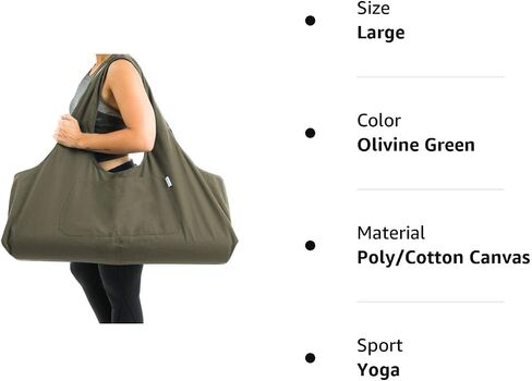 Large Yoga Mat Bag | The ORIGINAL YogiiiTotePRO | Large Yoga Bag or Yoga Mat Carrier with Side Pocket | Fits Most Size Mats in Kuwait