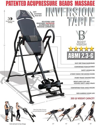 طاولة تدليك انعكاسية مطرزة بالضغط الإبري 2.3-G من ABMI، باللون الرمادي in Kuwait