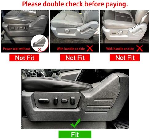 JMTAAT غطاء لوحة التكافؤ لمقعد الطاقة الأيسر للسائق متوافق مع 2009-2014 Ford F150 بديل مباشر لـ 9L3Z-1662187-EA & F761 in Kuwait