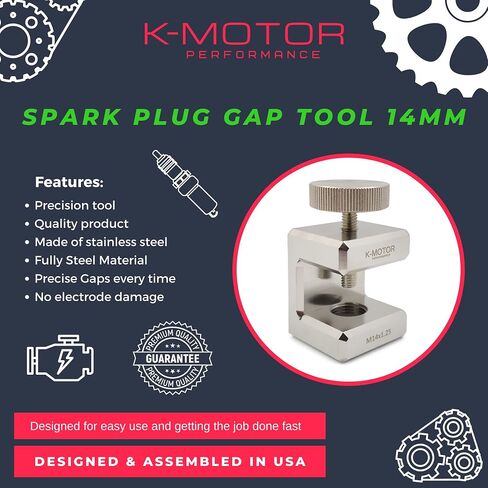 أداة فجوة سدادة الإشعال K-Motor مع مقياس محسس (خيط M14 × 1.5) مصنوعة من الفولاذ المقاوم للصدأ (14 مم) in Saudi Arabia