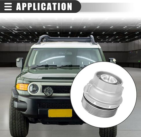 غطاء حشو زيت Motoforti، غطاء غطاء حشو زيت المحرك، لسيارة Toyota FJ Cruiser 2010-2014، معدن، 15620-31060، لون فضي in Saudi Arabia