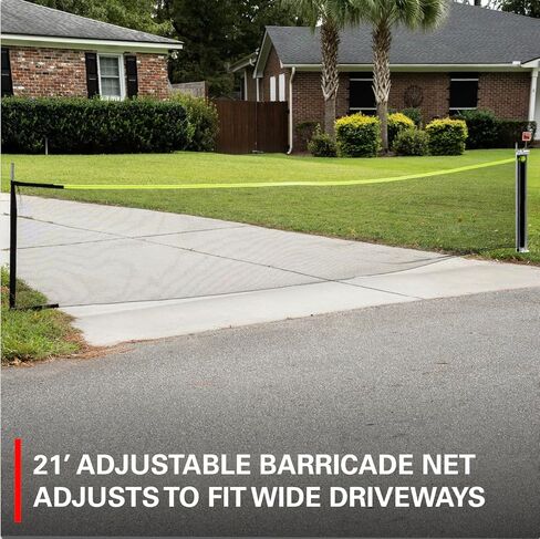 Rukket Driveway Guard Adjustable Barricade Net with Removeable Ground Stakes, Portable Barrier Netting for Sports, Keep Basketballs from Rolling Into The Street in Kuwait