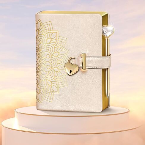 مجلة زهرة مع قفل، مجلة قفل على شكل قلب B6 مع قلم قلب ذهبي ومفتاح، مذكرات مع قفل بحواف ذهبية، دفتر ملاحظات من جلد البولي يوريثان مع قفل، مجلة مقفلة، مجلة قابلة للقفل in Kuwait